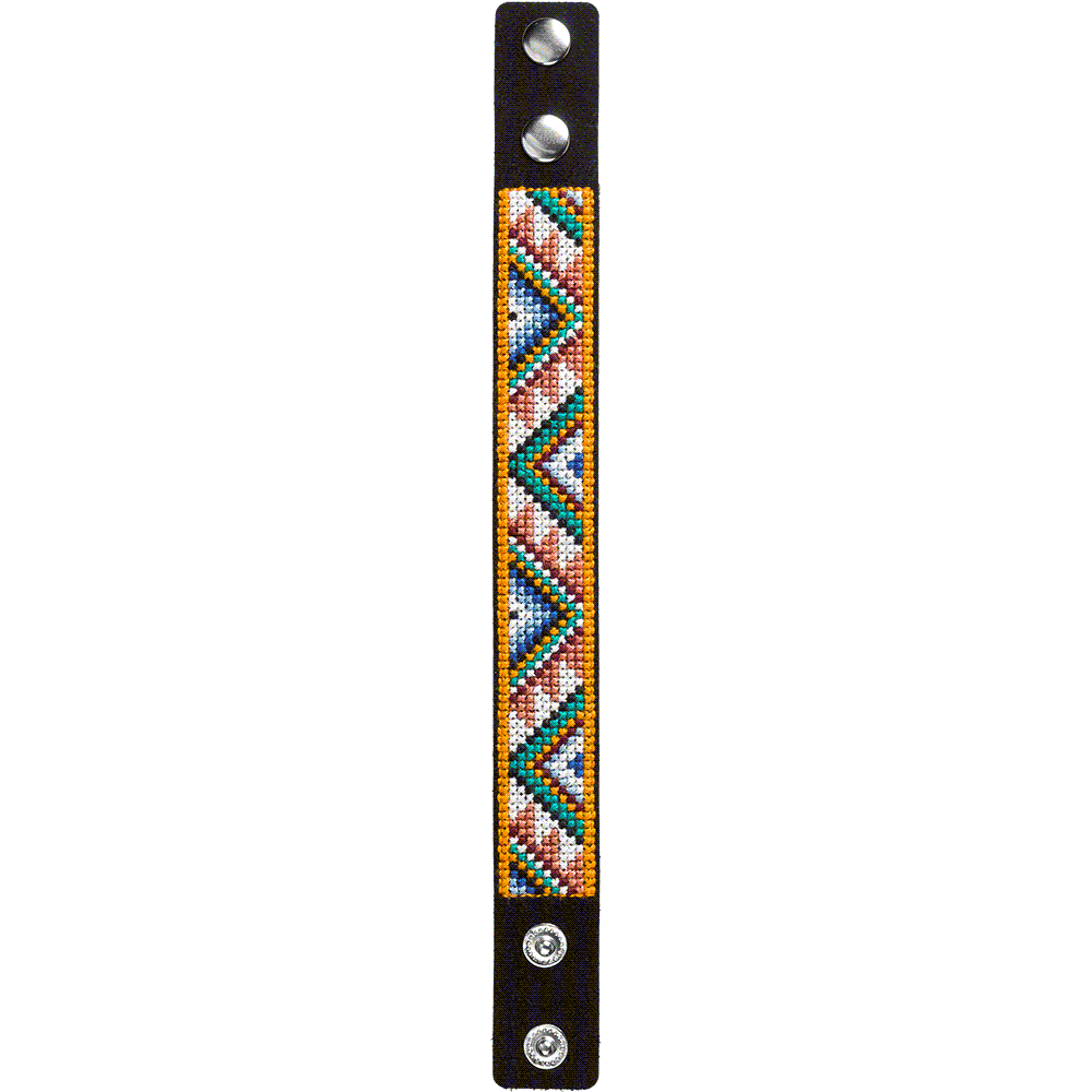 Bracelet Needlecraft Kit - Cross Stitch Kits on Leather - Luca - S Yarns