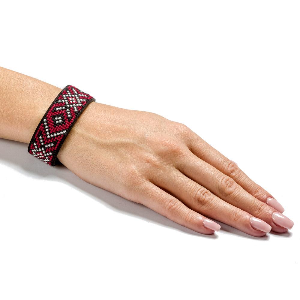 Bracelet Needlecraft Kit - Cross Stitch Kits on Leather - Luca - S Yarns