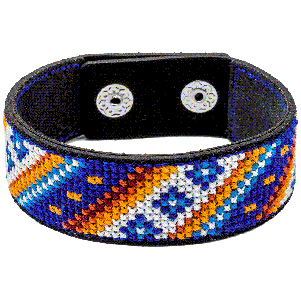 Bracelet Needlecraft Kit - Cross Stitch Kits on Leather - Luca - S Yarns