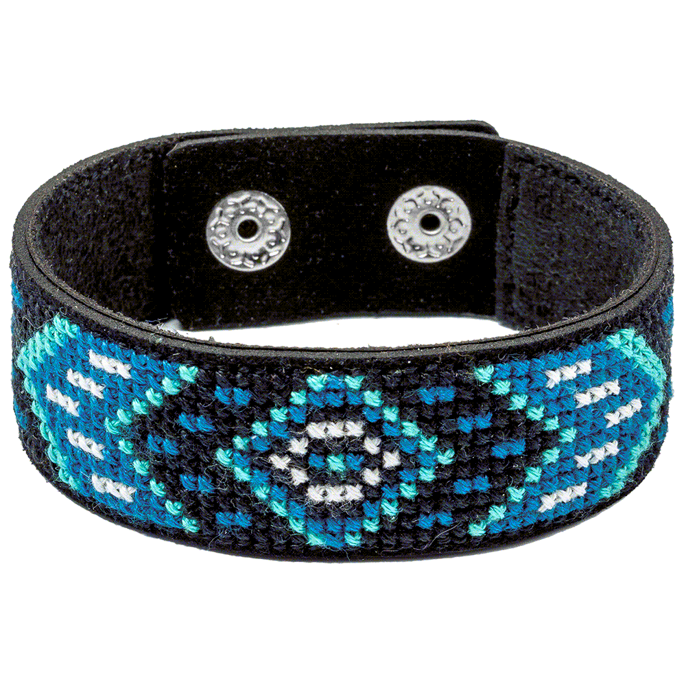 Bracelet Needlecraft Kit - Cross Stitch Kits on Leather - Luca - S Yarns