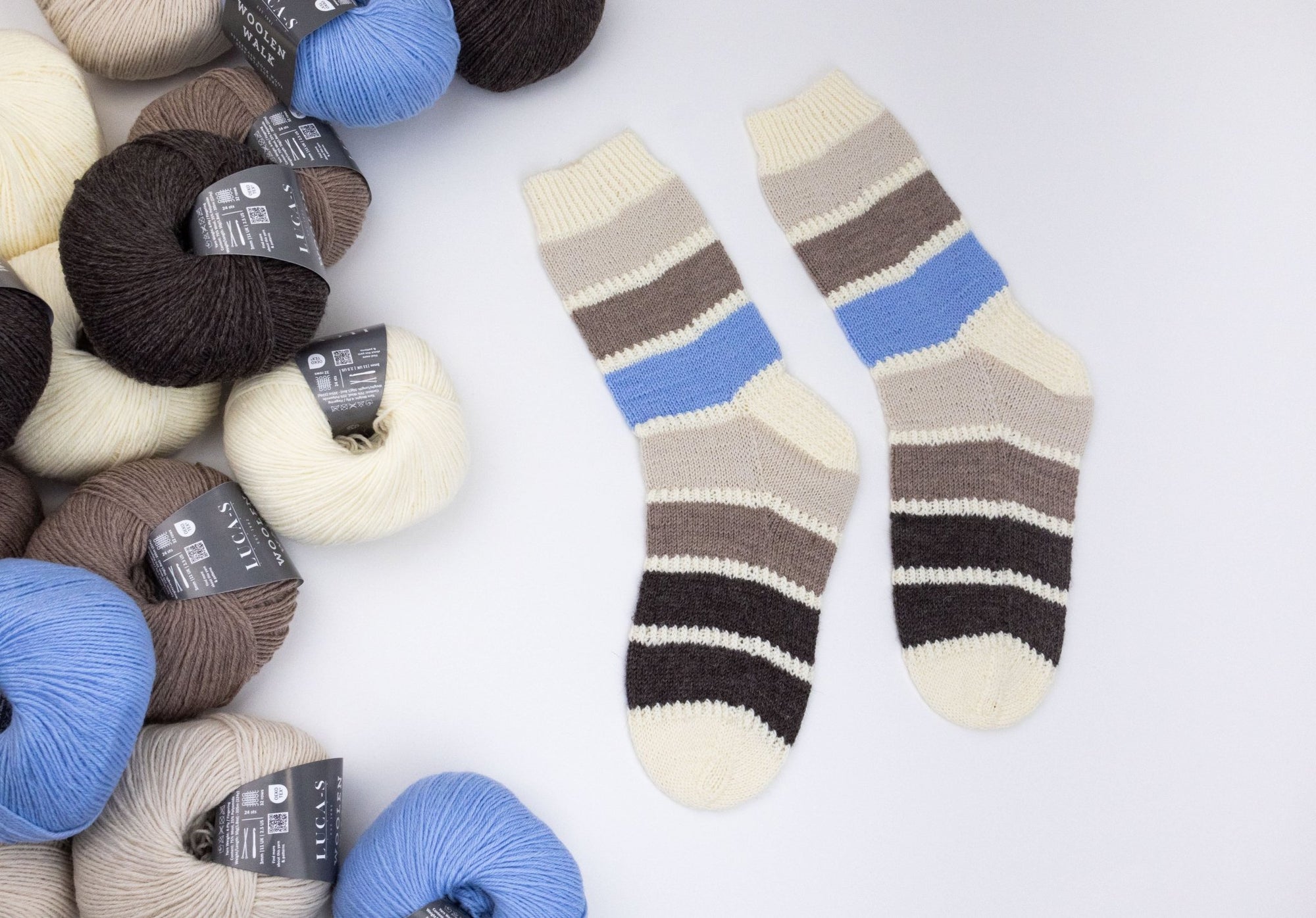 Coastal Stripes Socks - Luca - S Yarns