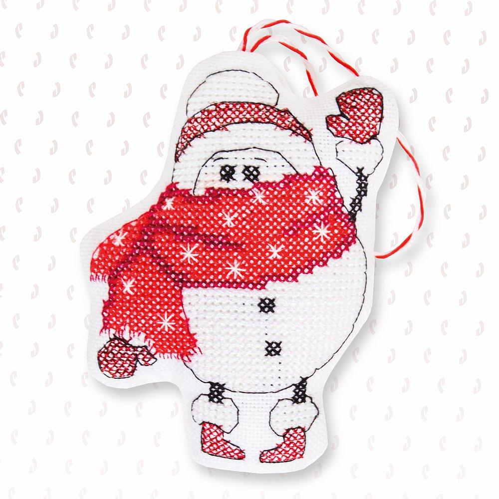 Counted Cross Stitch Kit Toy - Snowman, JK0115 - Luca - S Yarns