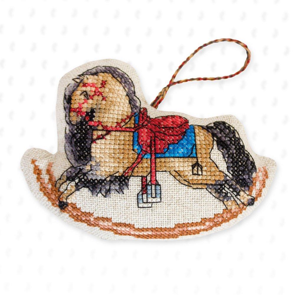 Counted Cross Stitch Kit Toy - Wooden horse, JK027 - Luca - S Yarns