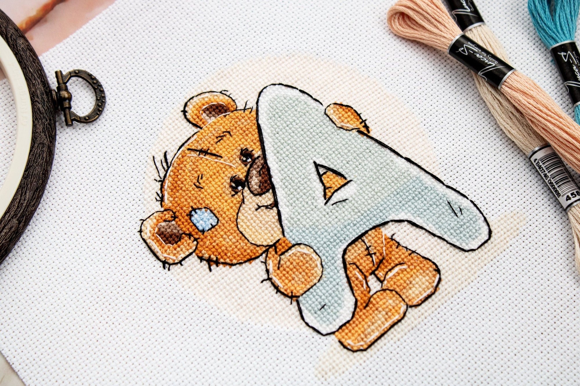 Cross Stitch Kit Alphabet - Luca - S Kit - Letter „A” B1202 - Luca - S Yarns