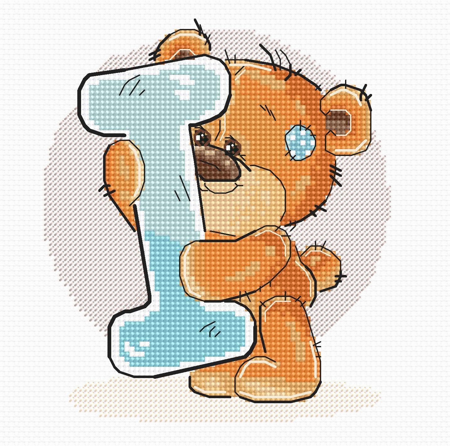 Cross Stitch Kit Alphabet - Luca - S Kit - Letter „I” B1210 - Luca - S Yarns