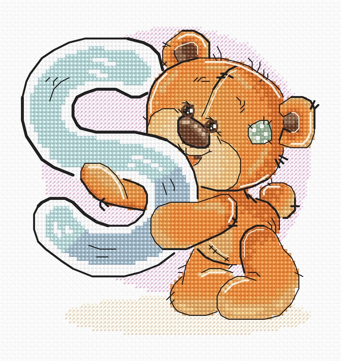 Cross Stitch Kit Alphabet - Luca - S Kit - Letter „S” B1220 - Luca - S Yarns
