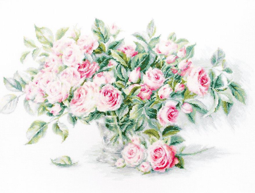 Cross Stitch Kit - Bouquet of Pink Roses, B2286 - Luca - S Yarns