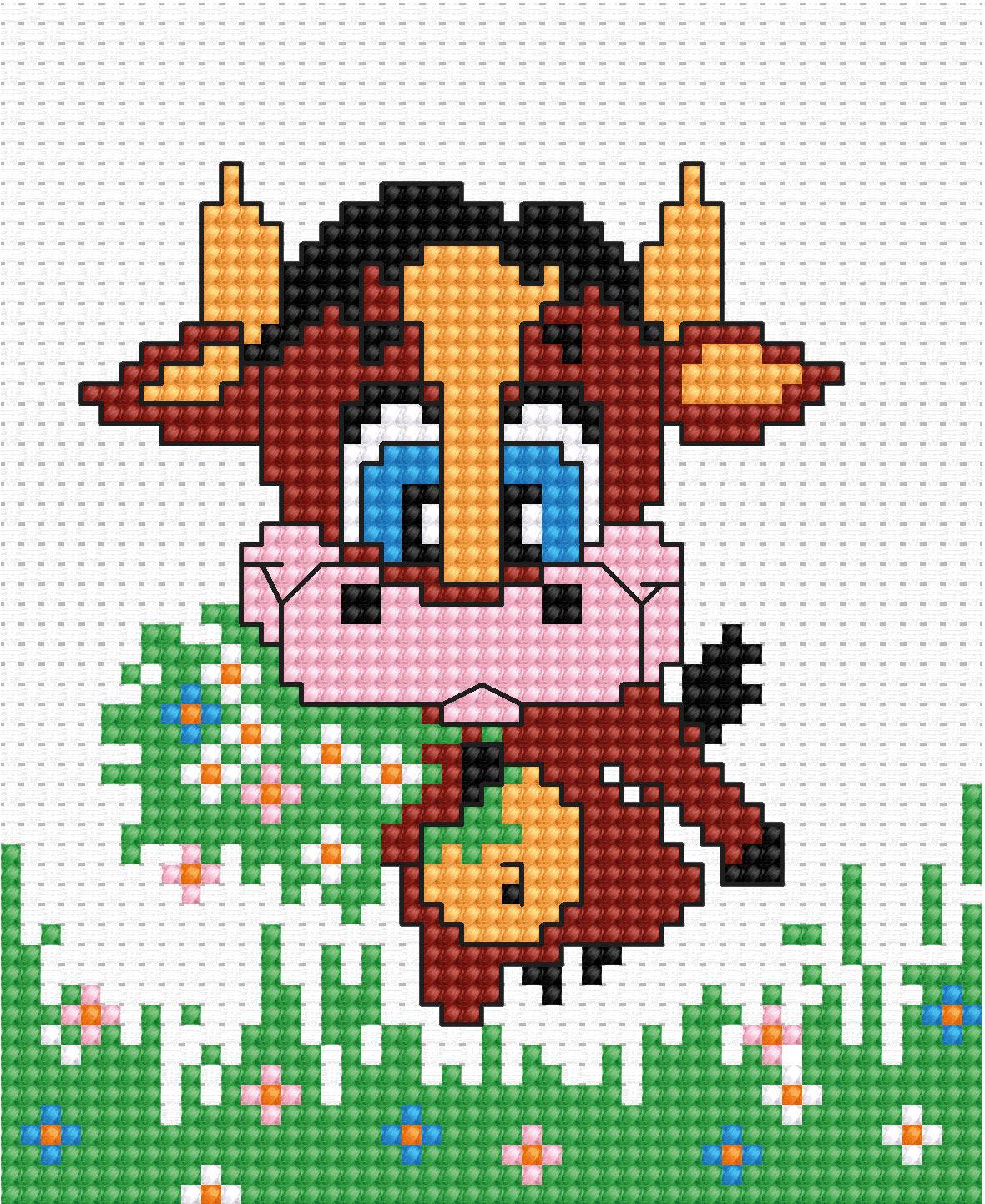 Cross Stitch Kit for Beginners - Kids Embroidery Kit B047 - Luca - S Yarns
