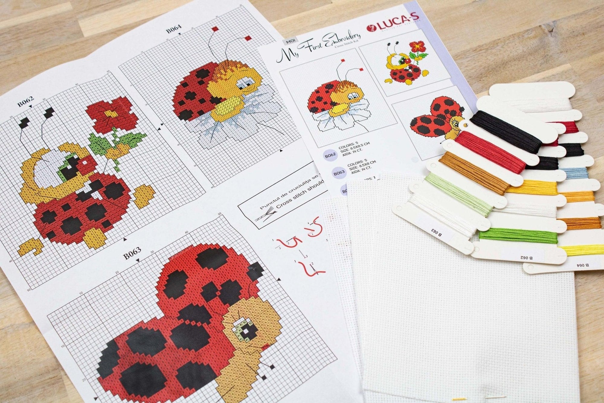 Cross Stitch Kit for Beginners - Kids Embroidery Kit M01 - Luca - S Yarns
