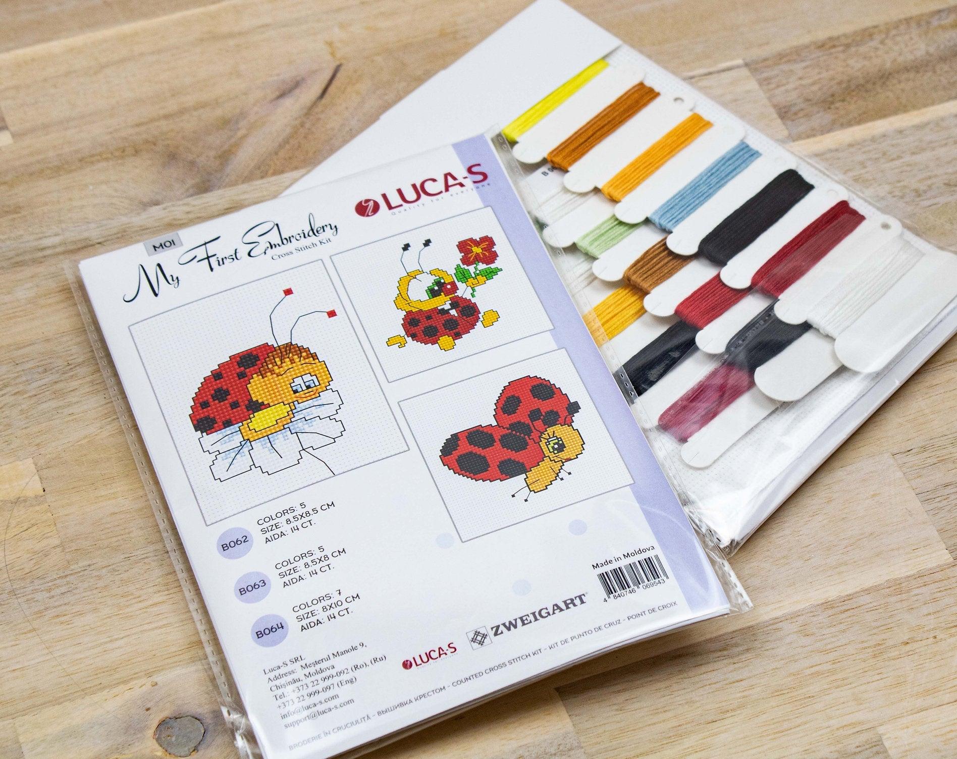 Cross Stitch Kit for Beginners - Kids Embroidery Kit M01 - Luca - S Yarns