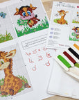 Cross Stitch Kit for Beginners - Kids Embroidery Kit M03 - Luca - S Yarns