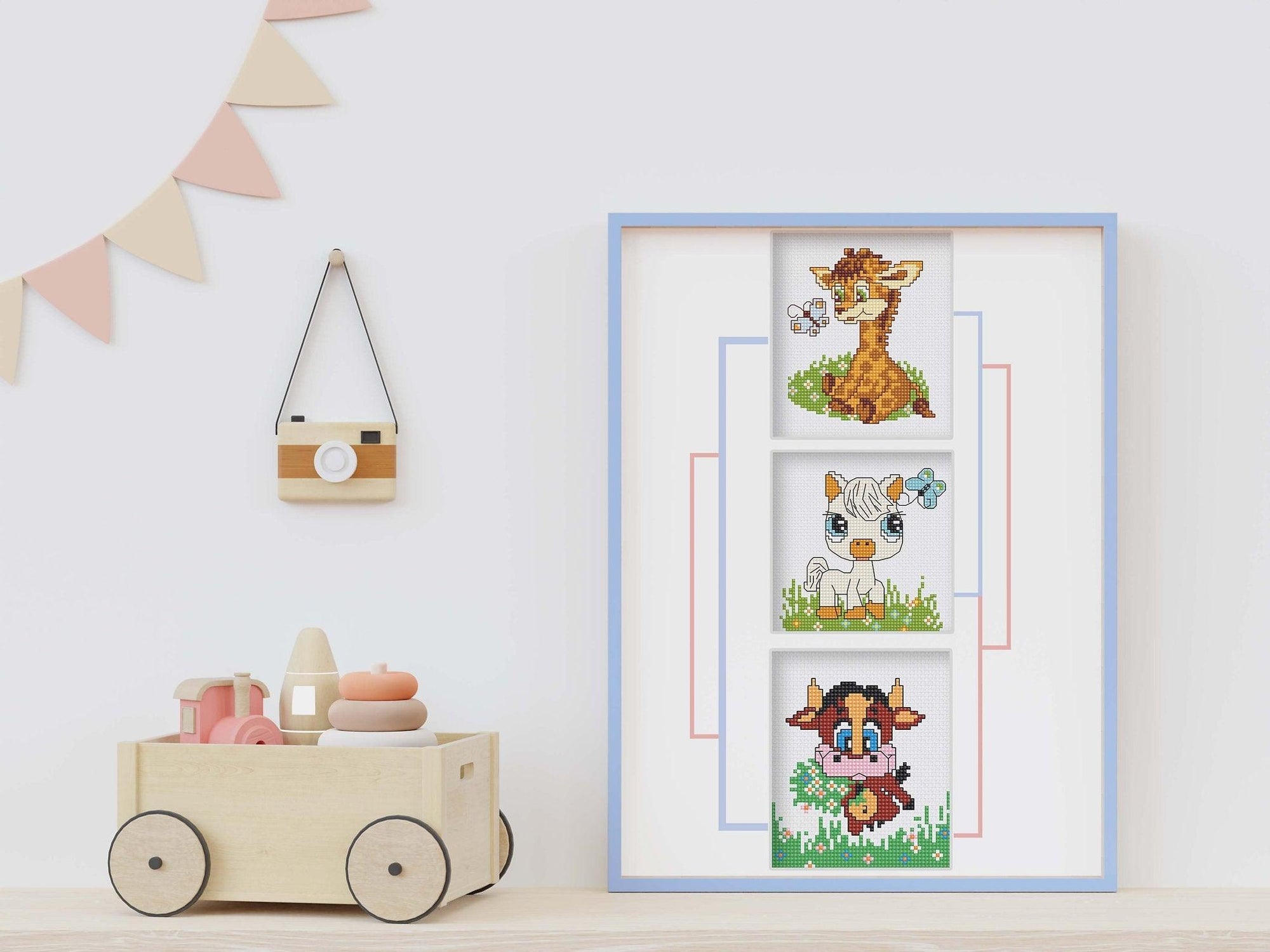 Cross Stitch Kit for Beginners - Kids Embroidery Kit M03 - Luca - S Yarns