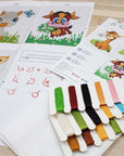 Cross Stitch Kit for Beginners - Kids Embroidery Kit M03 - Luca - S Yarns