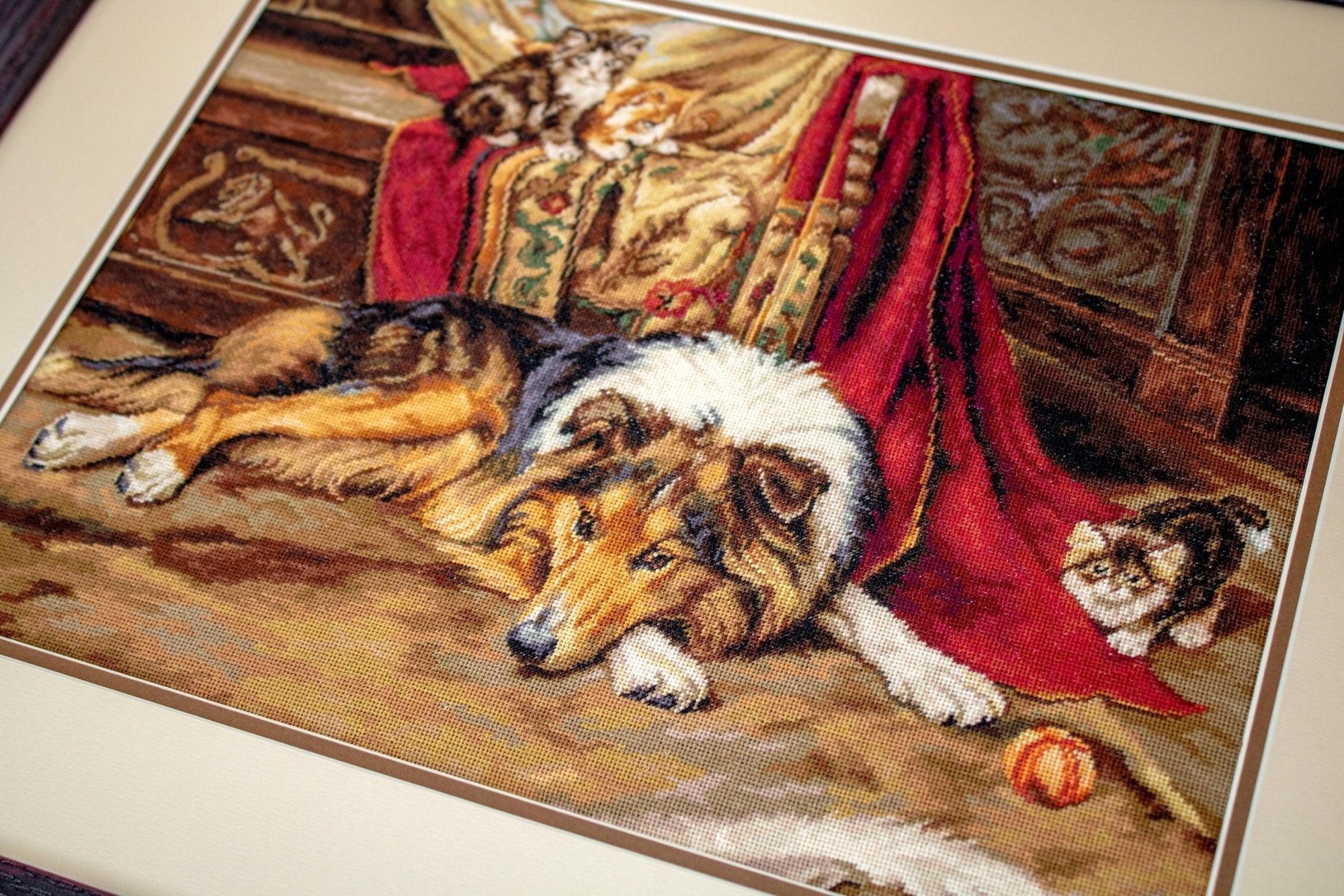 Cross Stitch Kit Luca - S - A Reluctant Companion, B585 - Luca - S Yarns