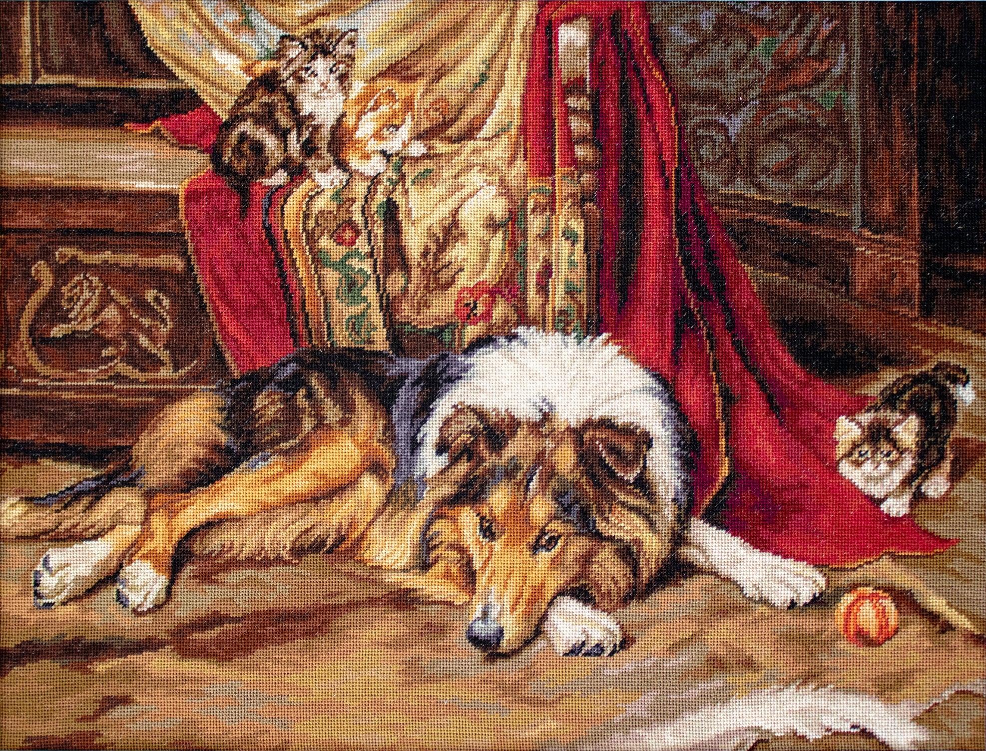 Cross Stitch Kit Luca - S - A Reluctant Companion, B585 - Luca - S Yarns