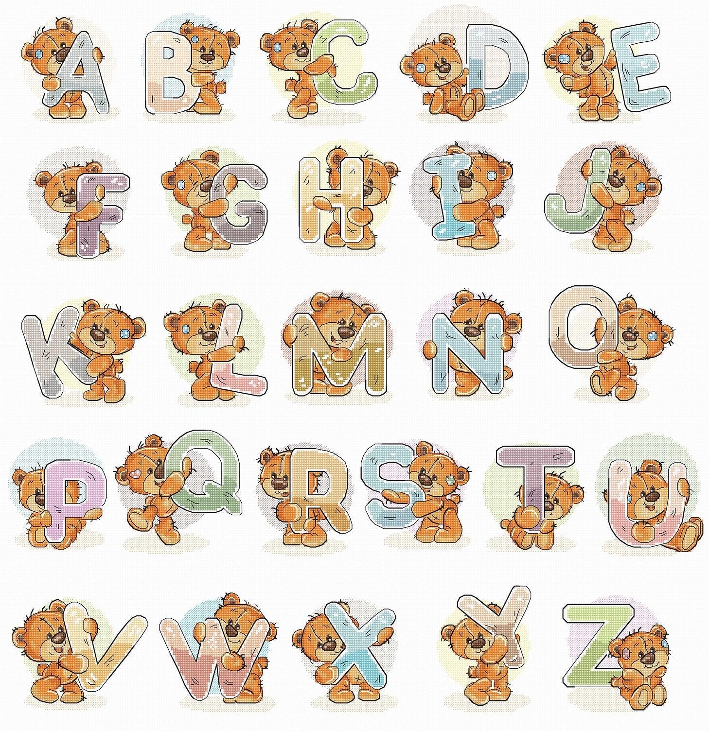 Cross Stitch Kit Luca - S - Alphabet, B1201 - Luca - S Yarns