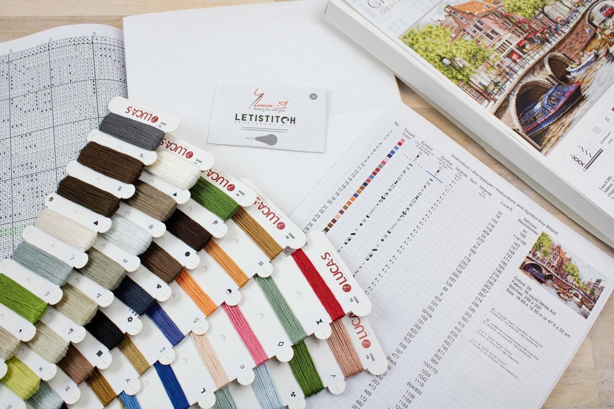 Cross Stitch Kit Luca - S - Amsterdam, BU5005 - Luca - S Yarns