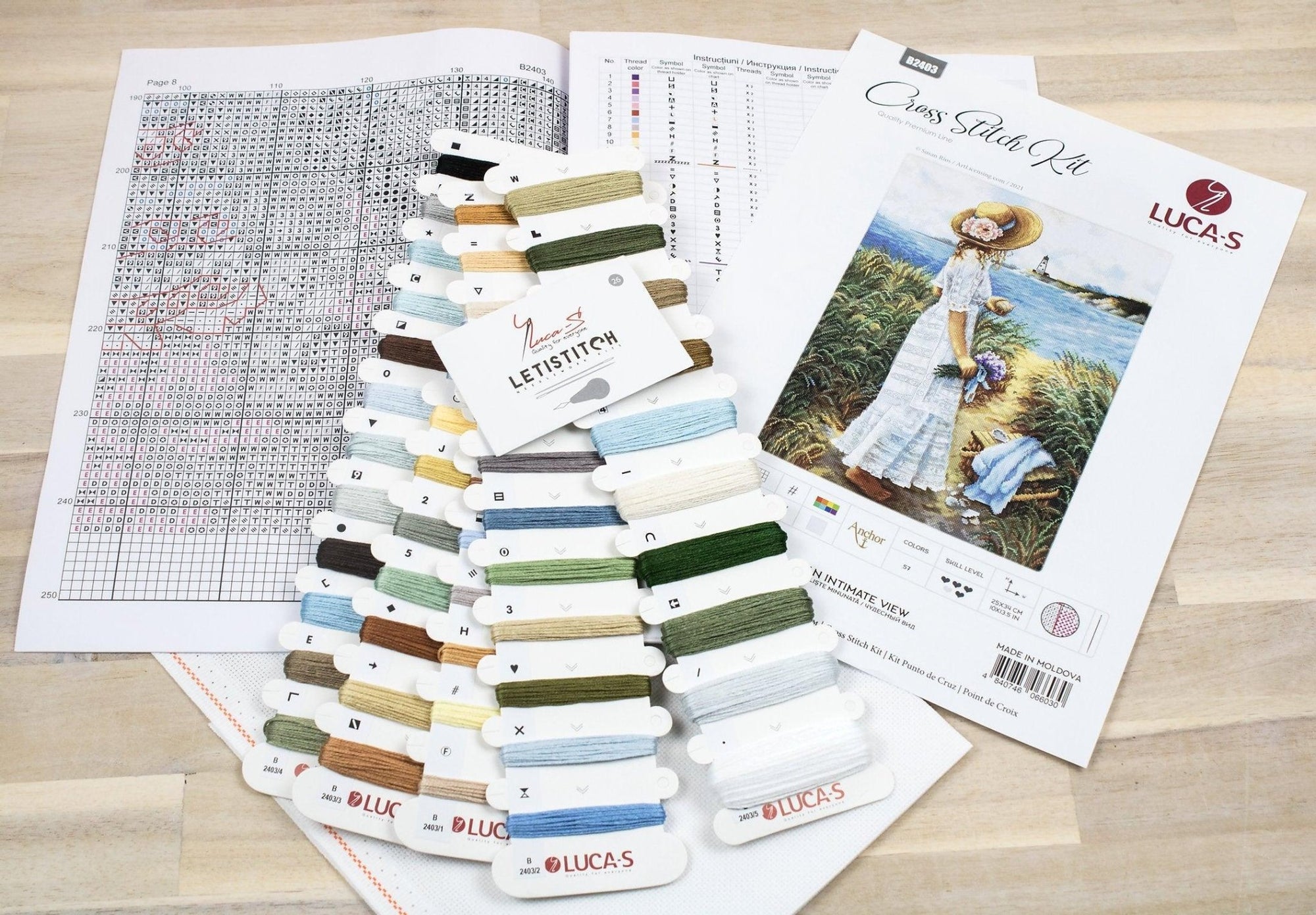 Cross Stitch Kit Luca - S - An Intimate View, B2403 - Luca - S Yarns
