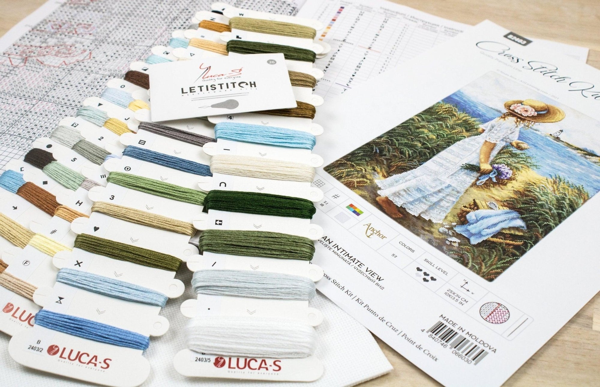 Cross Stitch Kit Luca - S - An Intimate View, B2403 - Luca - S Yarns