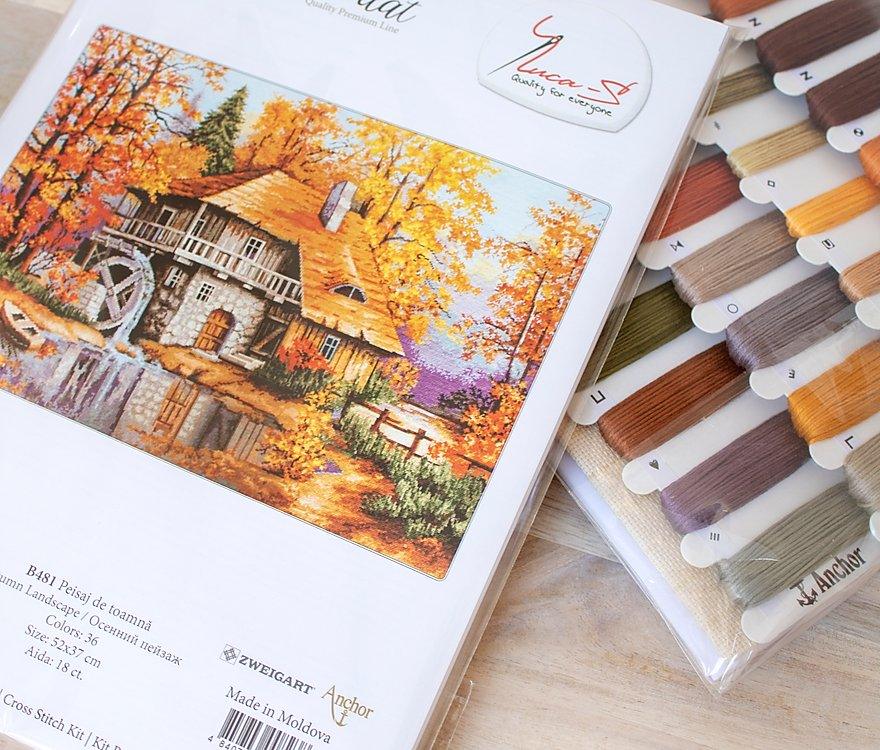 Cross Stitch Kit Luca - S - Autumn Landscape, B481 - Luca - S Yarns