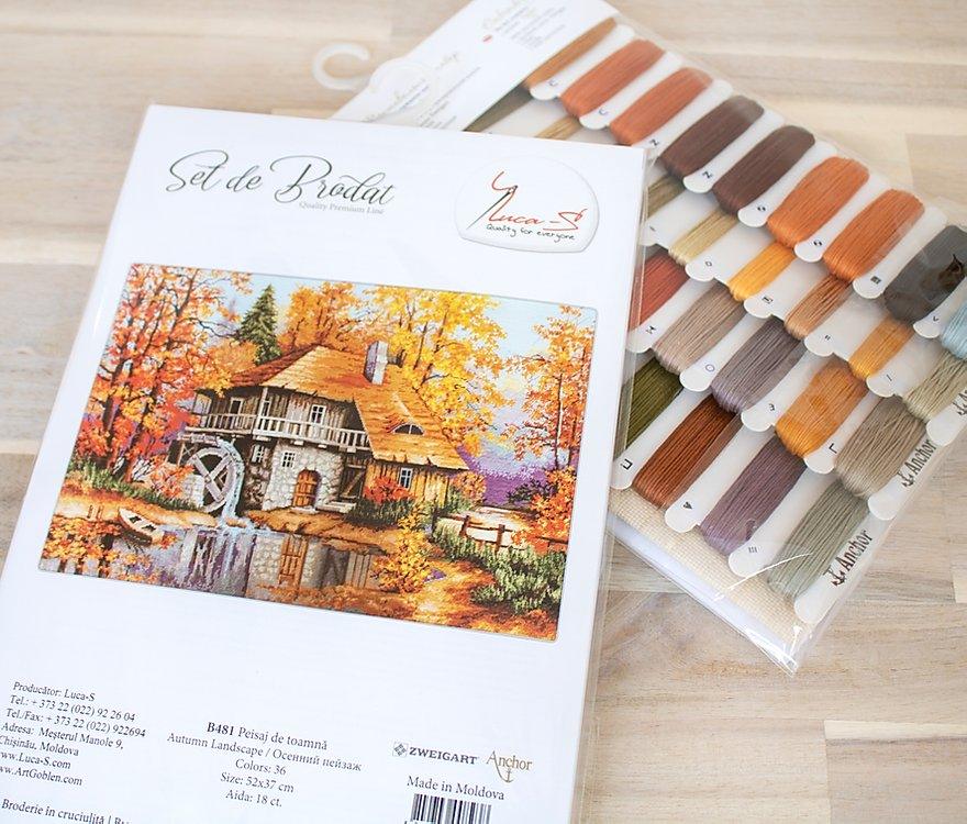 Cross Stitch Kit Luca - S - Autumn Landscape, B481 - Luca - S Yarns