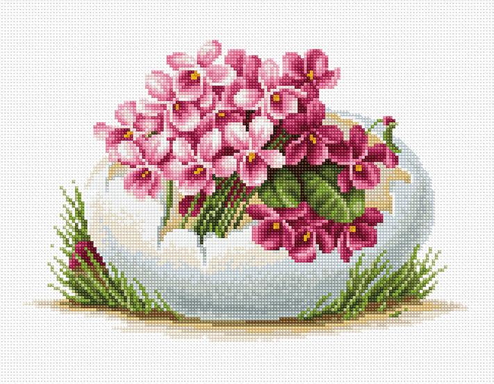 Cross Stitch Kit Luca - S - B105, Easter greeting card - Luca - S Yarns