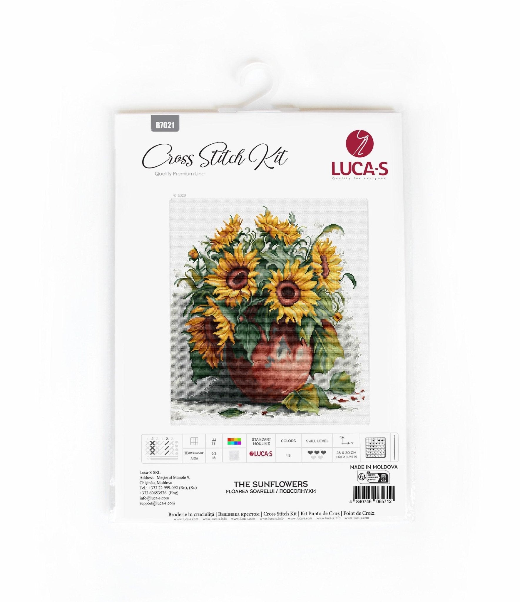 Cross Stitch Kit Luca - S - B7021, The Sunflowers - Luca - S Yarns