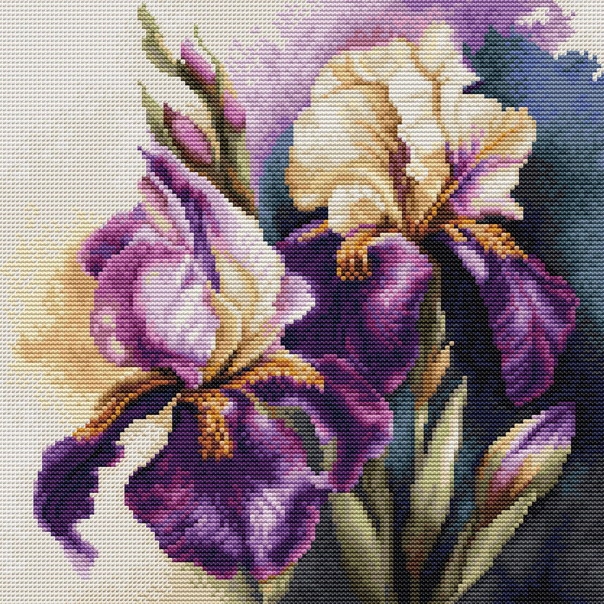 Cross Stitch Kit Luca - S - B7023, Iris “Burgermeister” - Luca - S Yarns