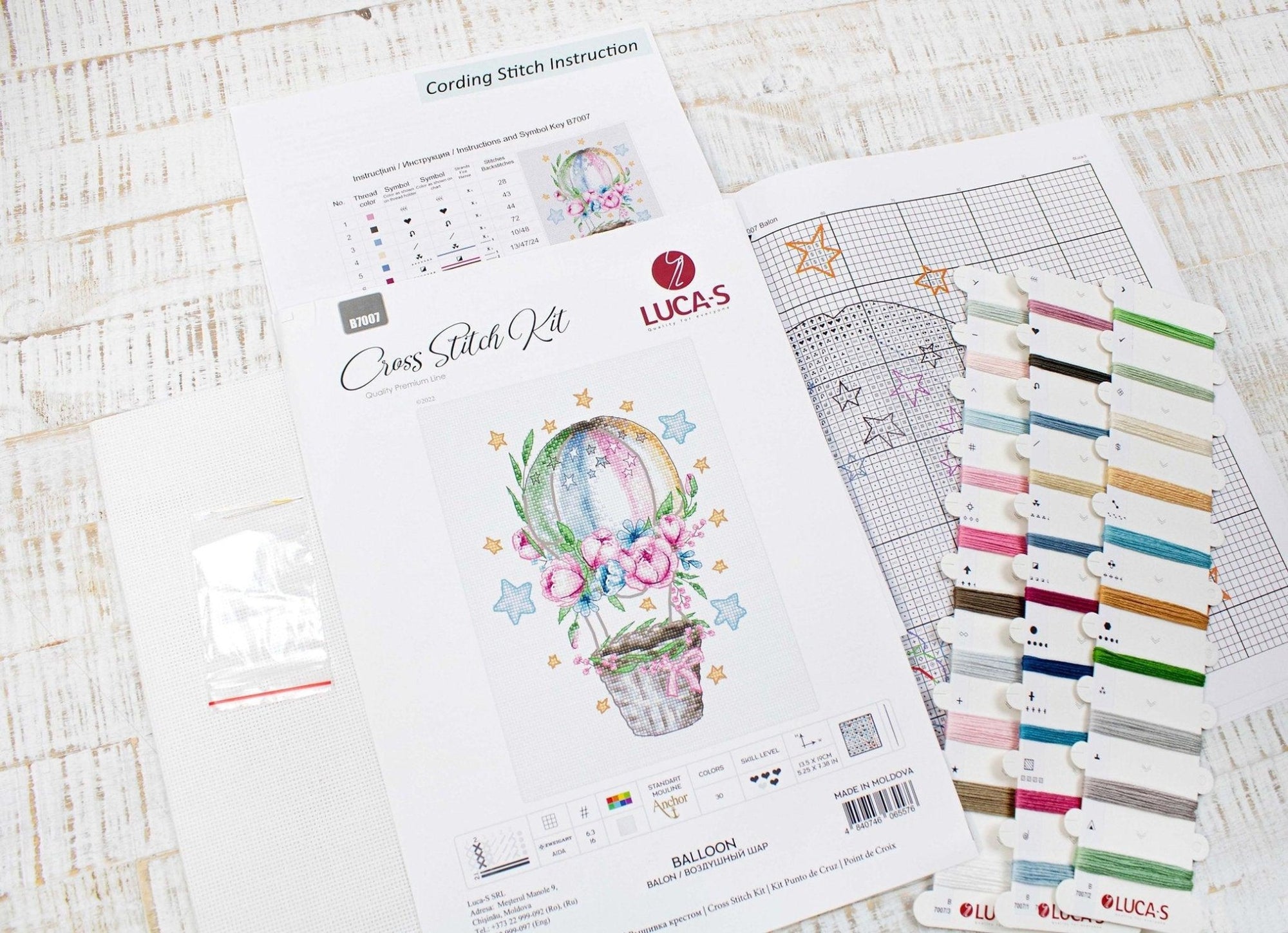 Cross Stitch Kit Luca - S - Balloon B7007 - Luca - S Yarns