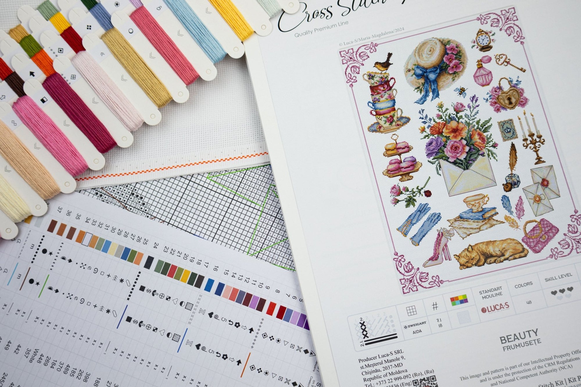 Cross Stitch Kit Luca - S - Beauty, B7041 - Luca - S Yarns