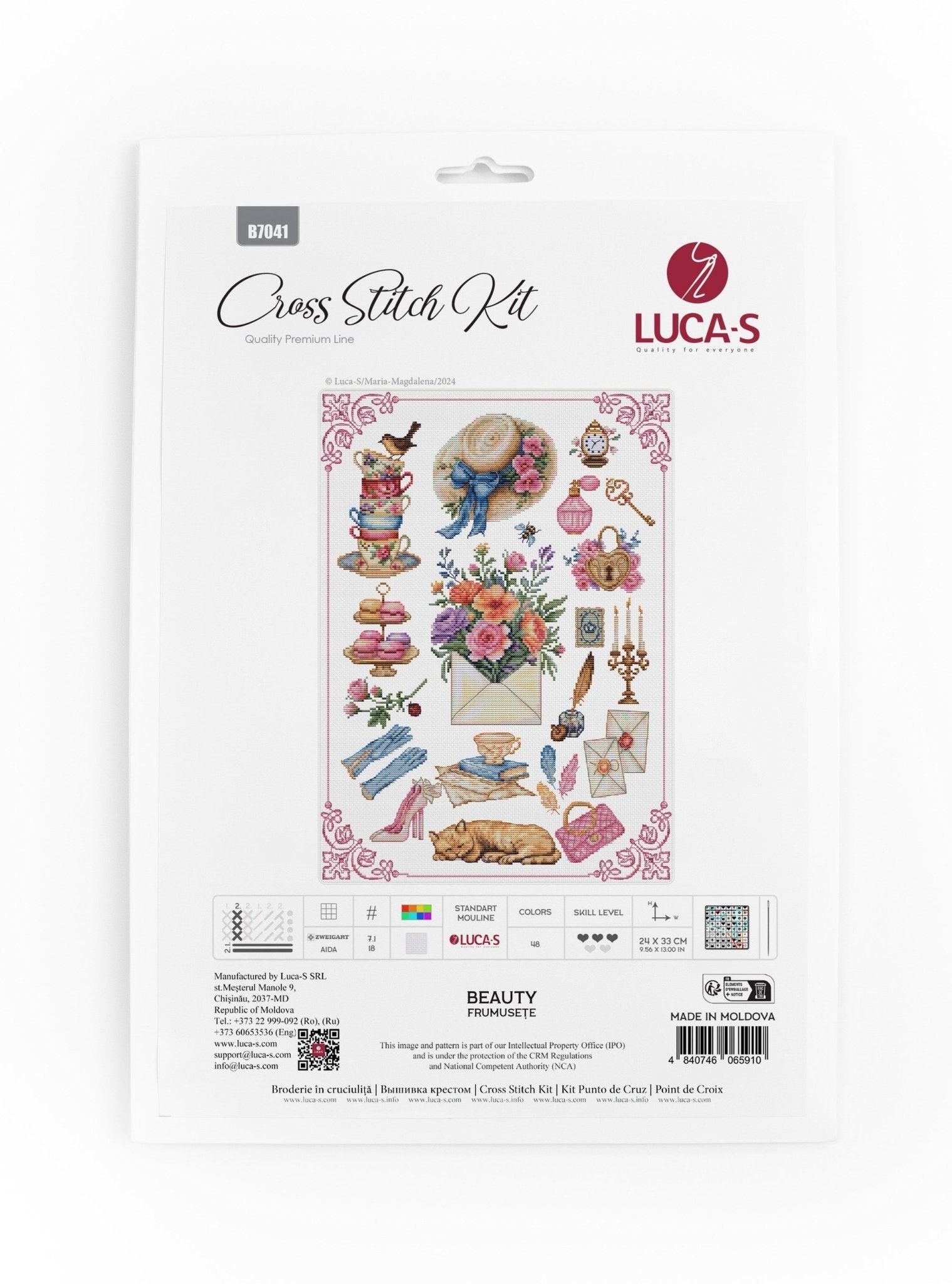 Cross Stitch Kit Luca - S - Beauty, B7041 - Luca - S Yarns
