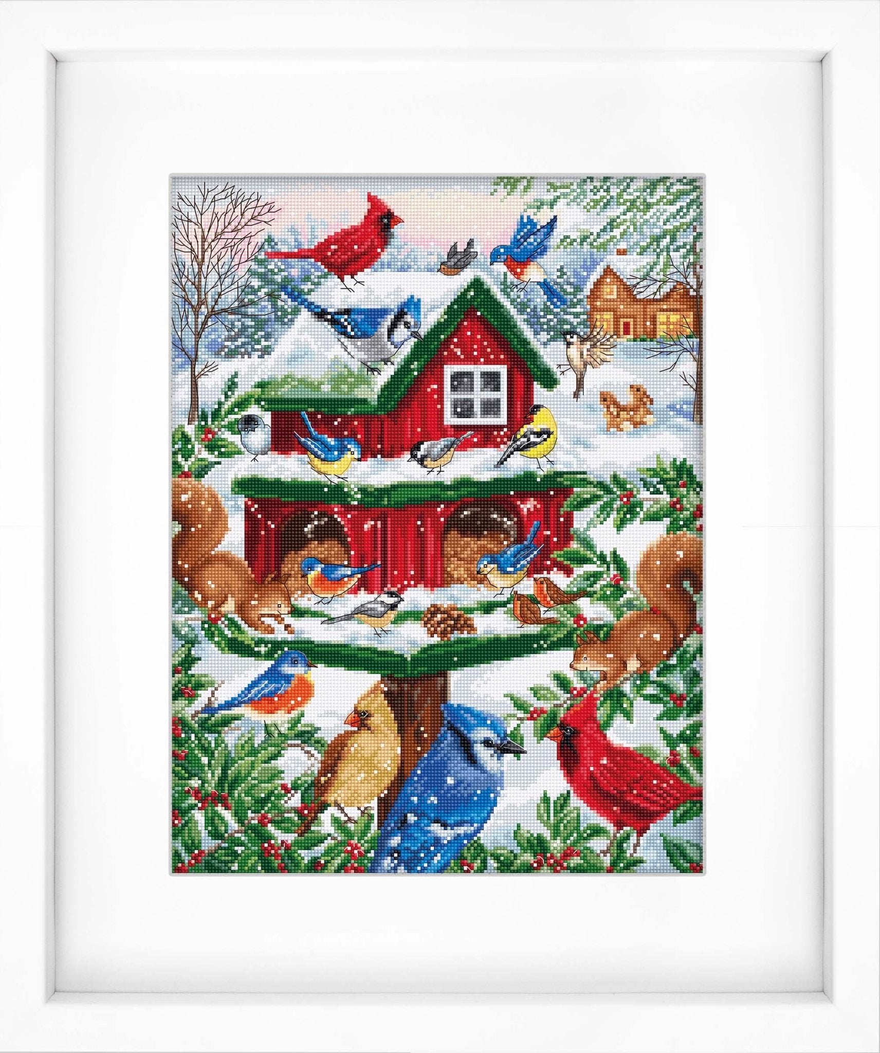 Cross Stitch Kit Luca - S - Blissful Bird Feeder, B2417 - Luca - S Yarns