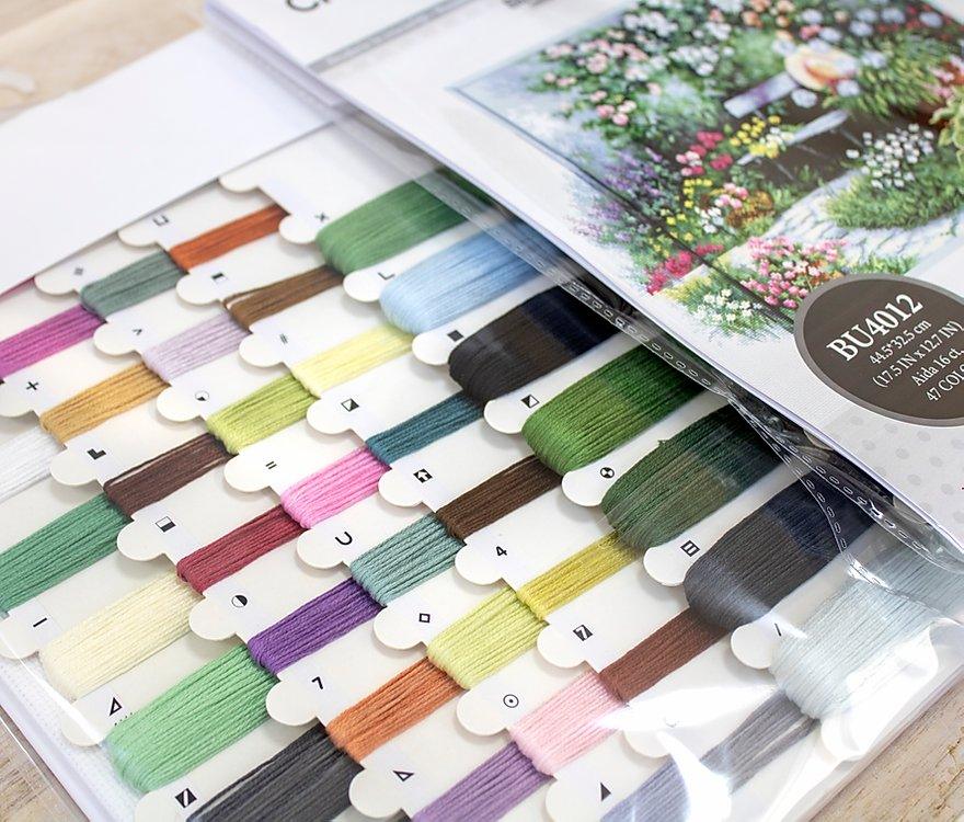 Cross Stitch Kit Luca - S - Blooming Garden, BU4012 - Luca - S Yarns