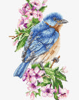 Cross Stitch Kit Luca - S - Blue bird on the branch, B1198 - Luca - S Yarns