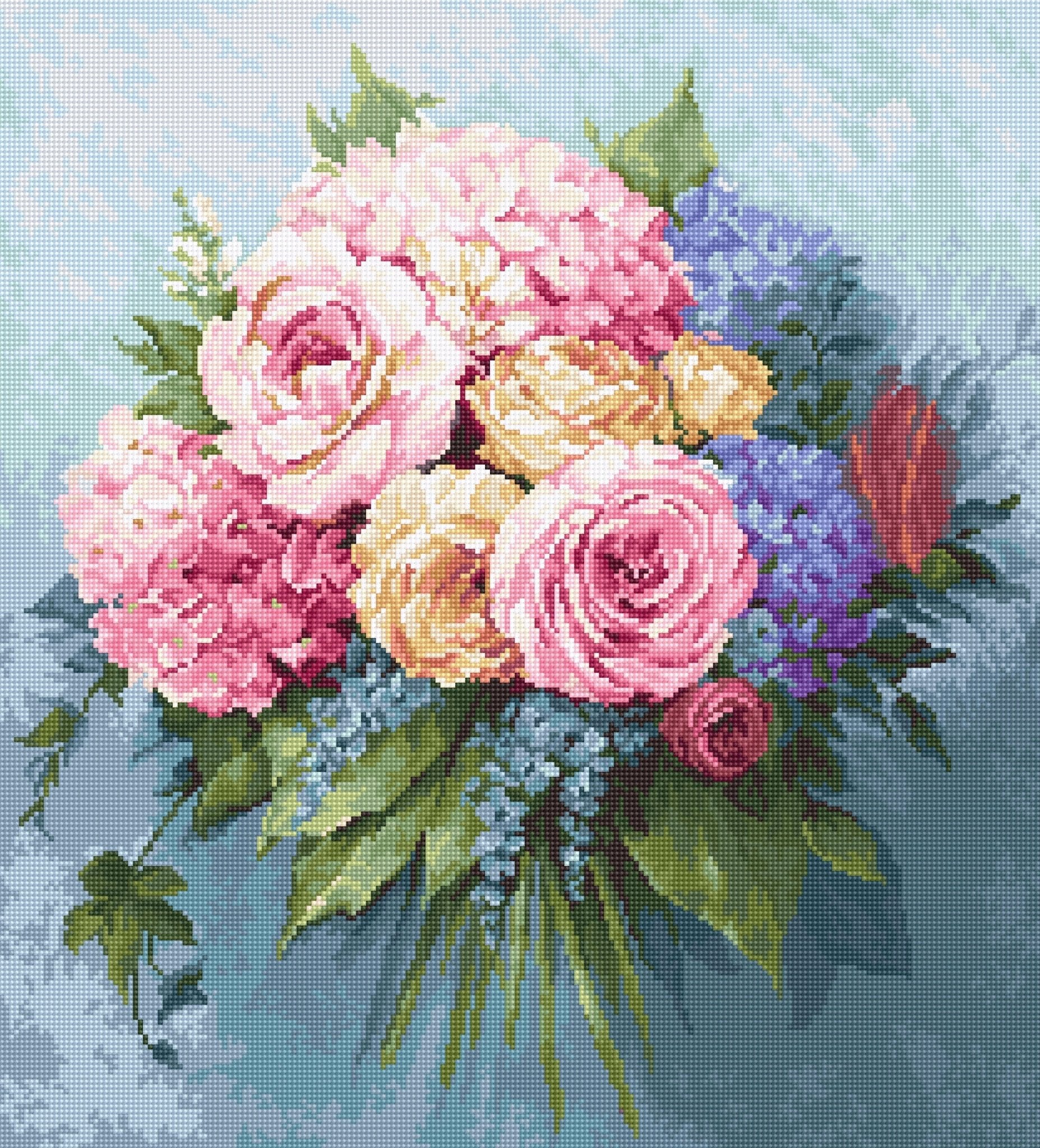 Cross Stitch Kit Luca - S - Bouquet, B2371 - Luca - S Yarns