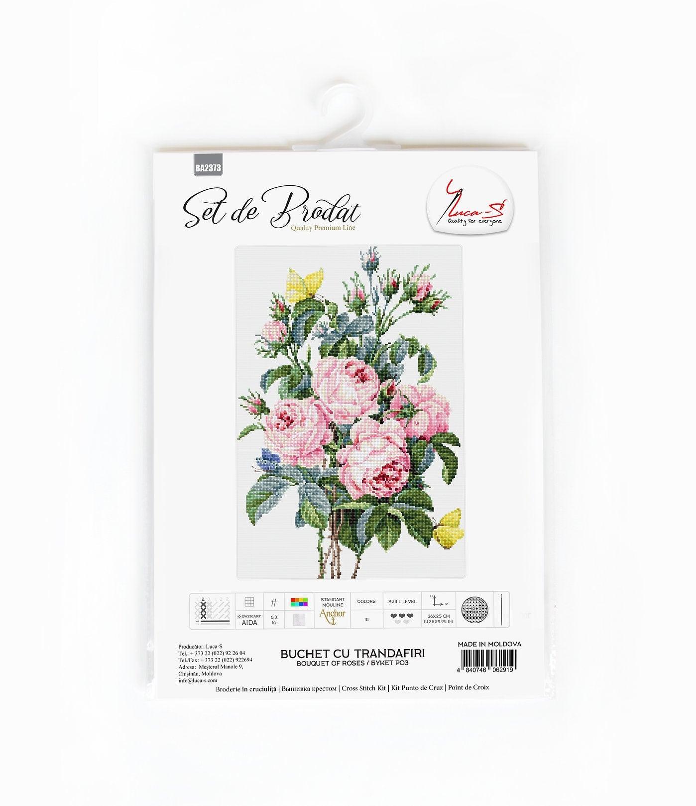 Cross Stitch Kit Luca - S - Bouquet of roses BA2373 - Luca - S Yarns