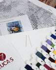 Cross Stitch Kit Luca - S - Bouquet with Pansies, B7030 - Luca - S Yarns