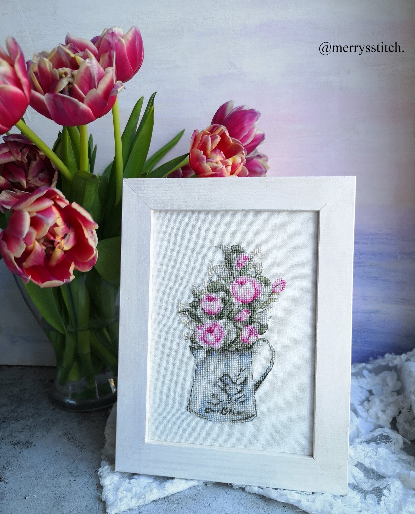 Cross Stitch Kit Luca - S - Bouquet with Roses, B7006 - Luca - S Yarns