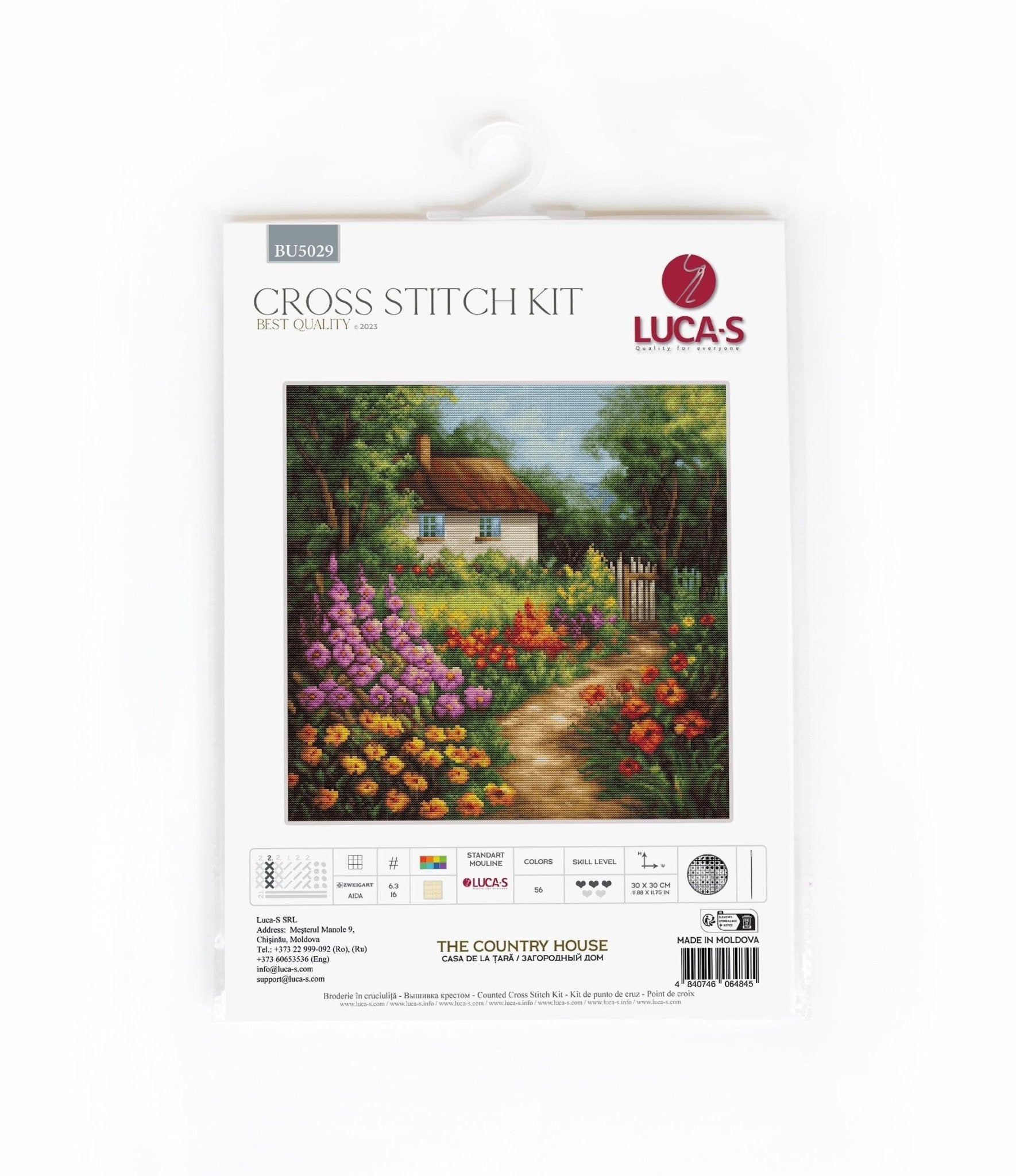 Cross Stitch Kit Luca - S - BU5029, The Country House - Luca - S Yarns