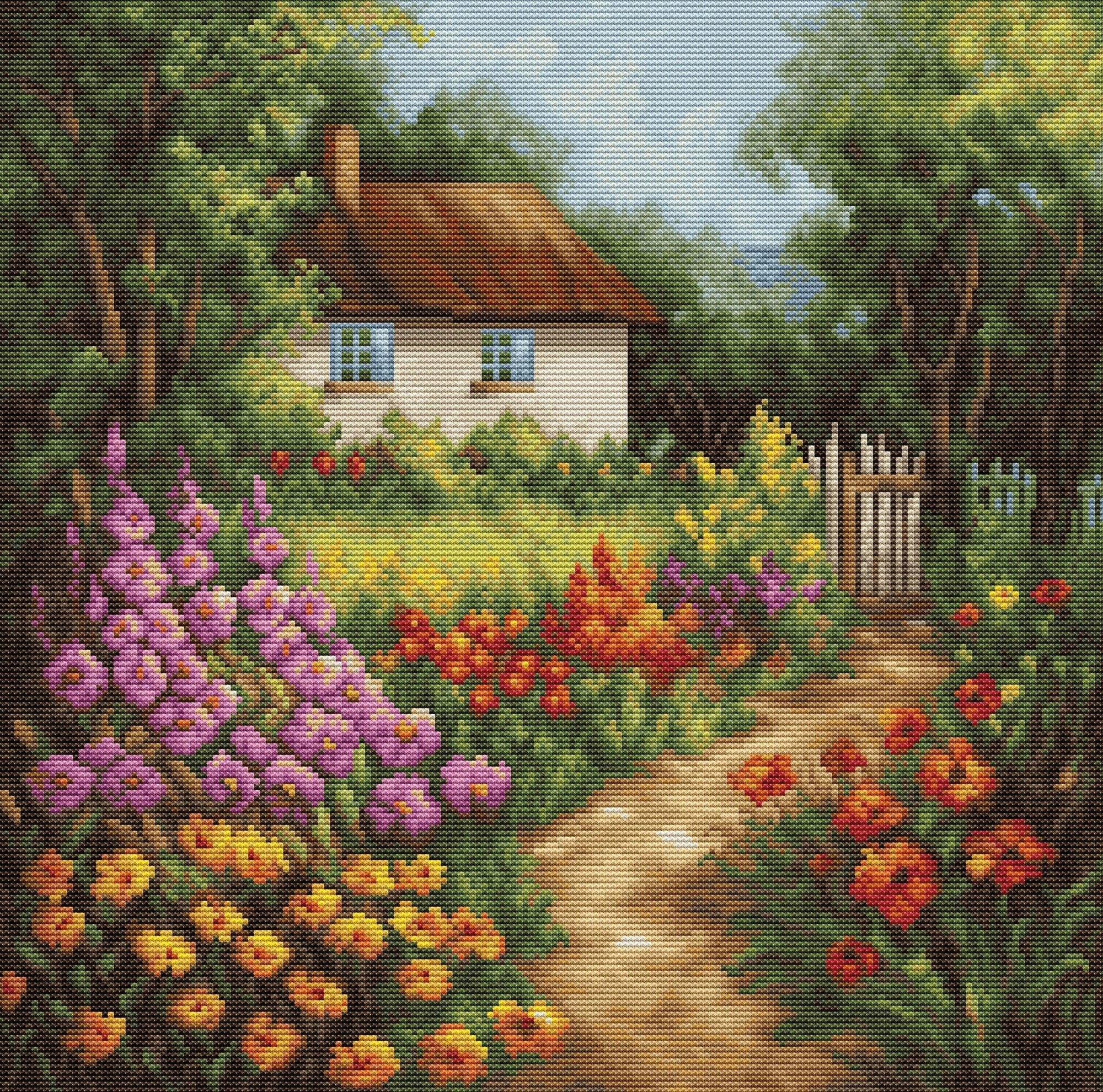 Cross Stitch Kit Luca - S - BU5029, The Country House - Luca - S Yarns