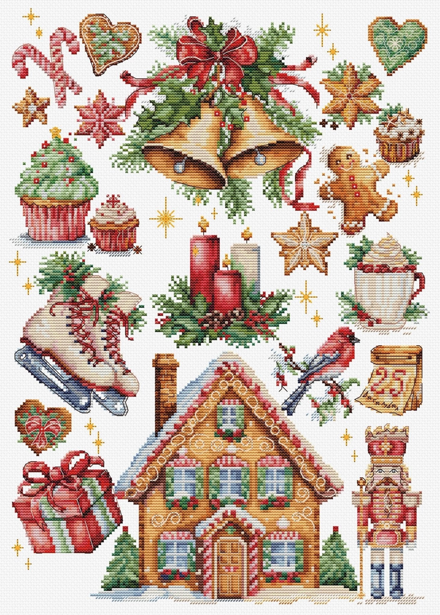 Cross Stitch Kit Luca - S - Christmas Composition, B7031 - Luca - S Yarns