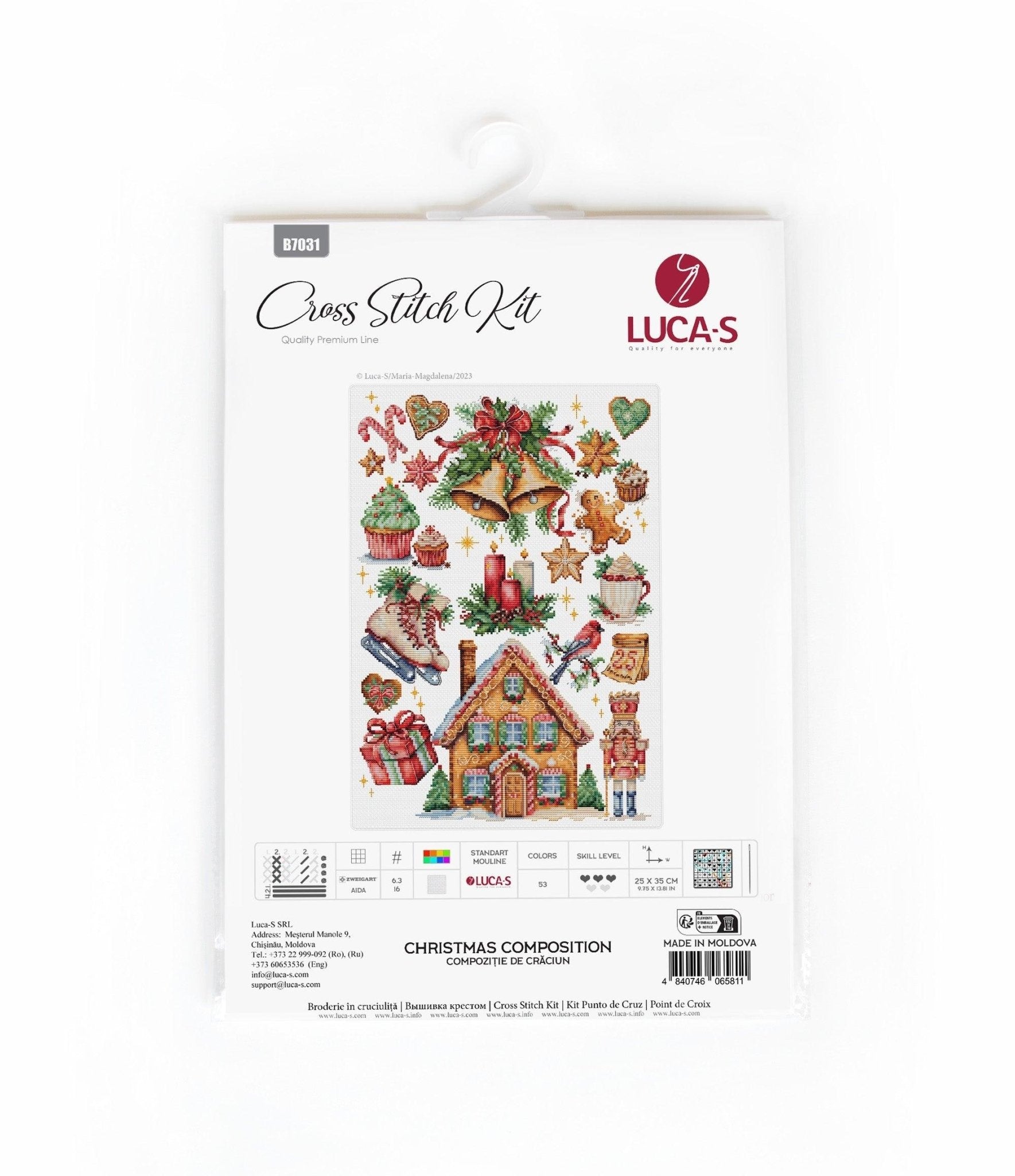 Cross Stitch Kit Luca - S - Christmas Composition, B7031 - Luca - S Yarns