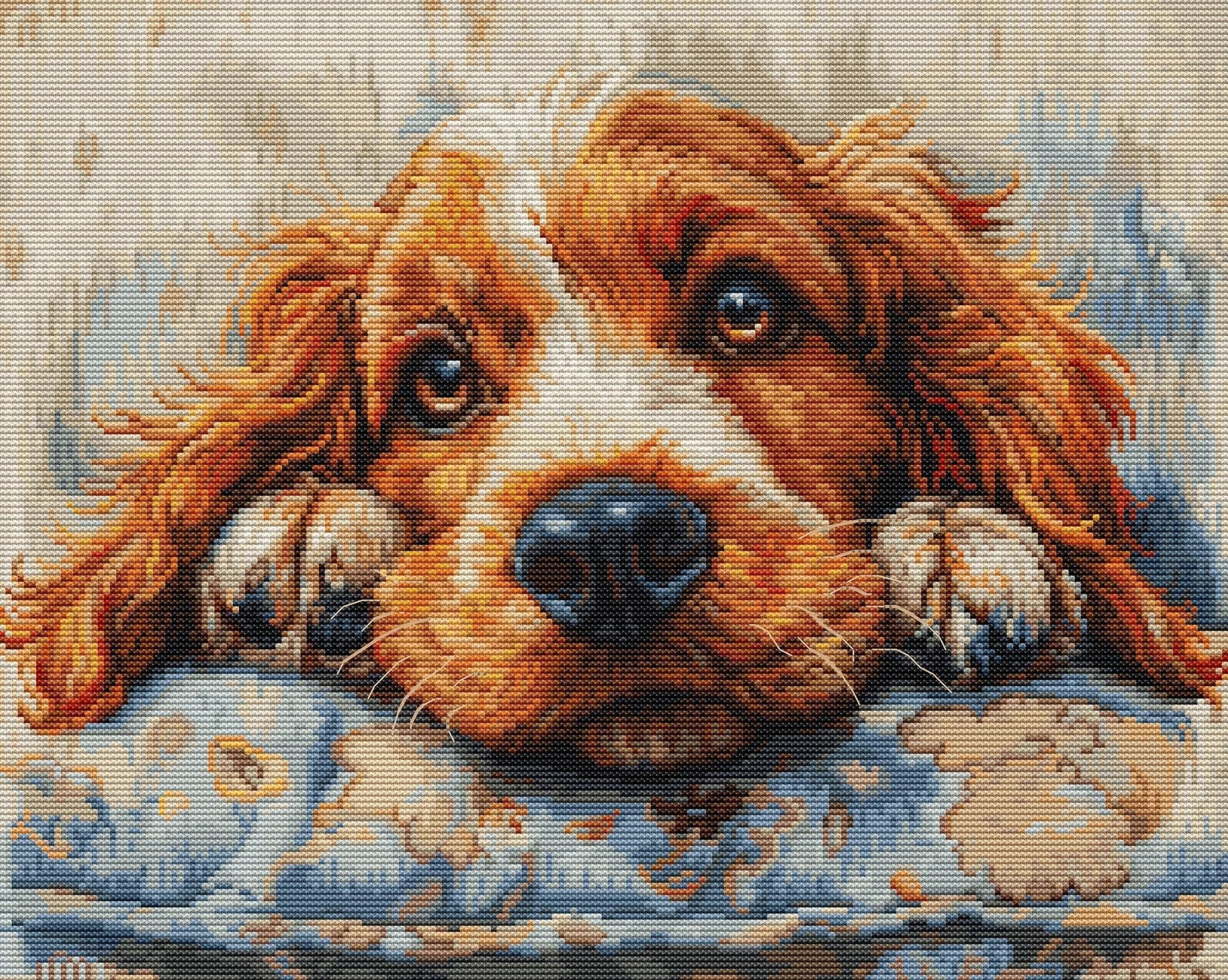 Cross Stitch Kit Luca - S - Cocker Spaniel, BU5058 - Luca - S Yarns