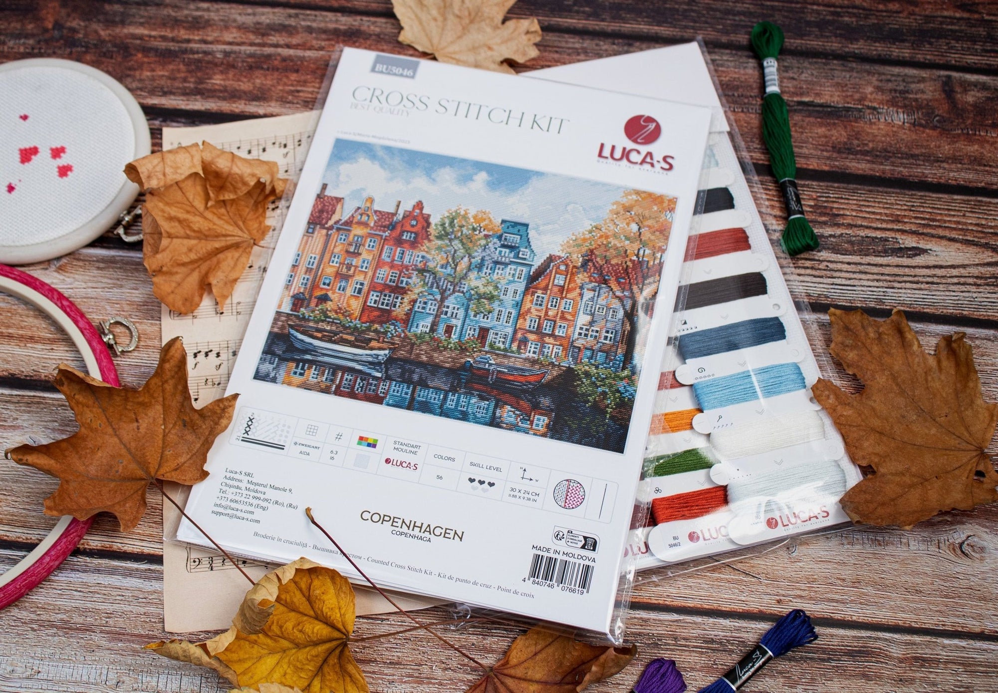 Cross Stitch Kit Luca - S - Copenhagen, BU5046 - Luca - S Yarns