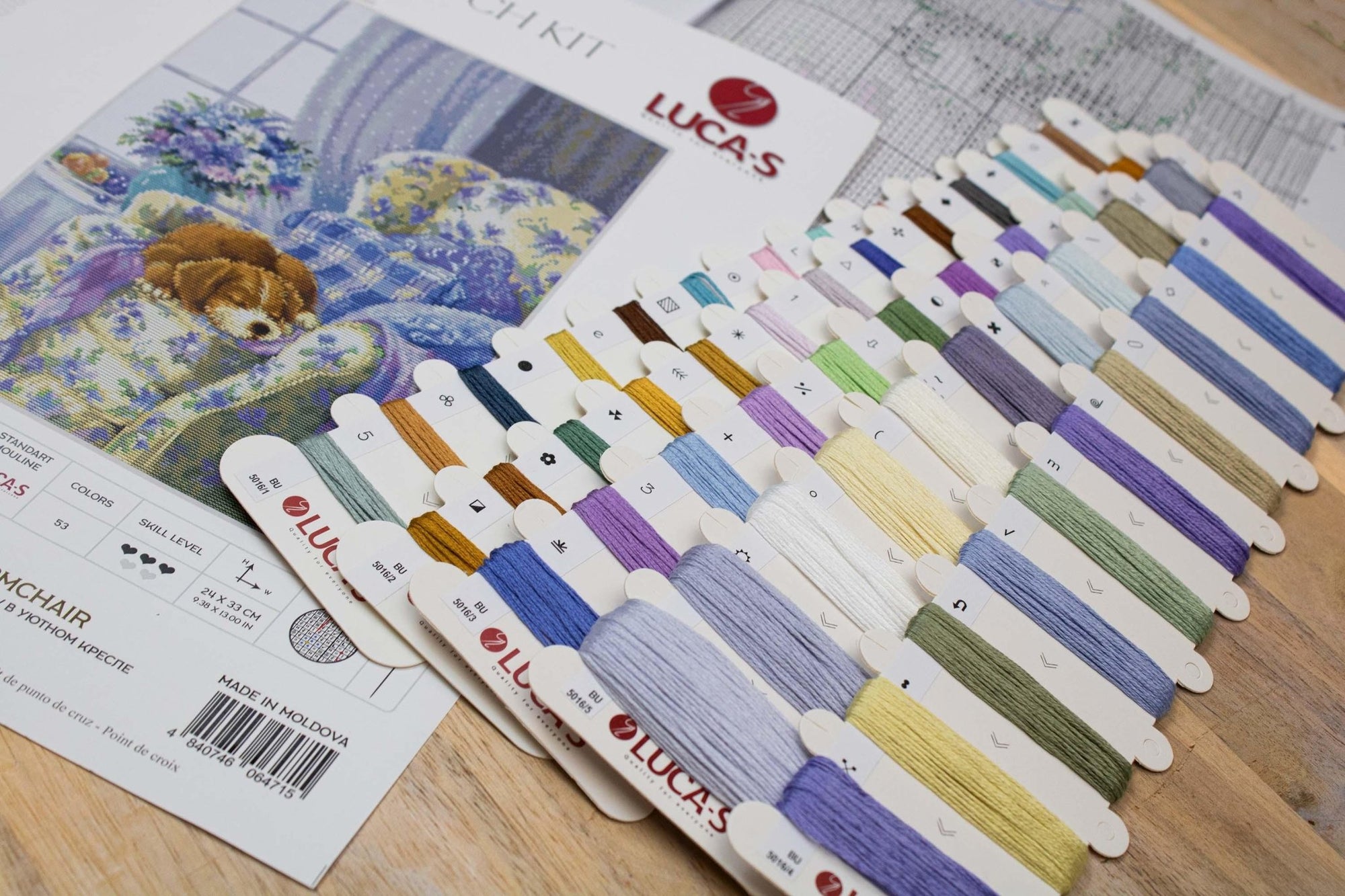 Cross Stitch Kit Luca - S - Cozy Armchair, BU5016 - Luca - S Yarns