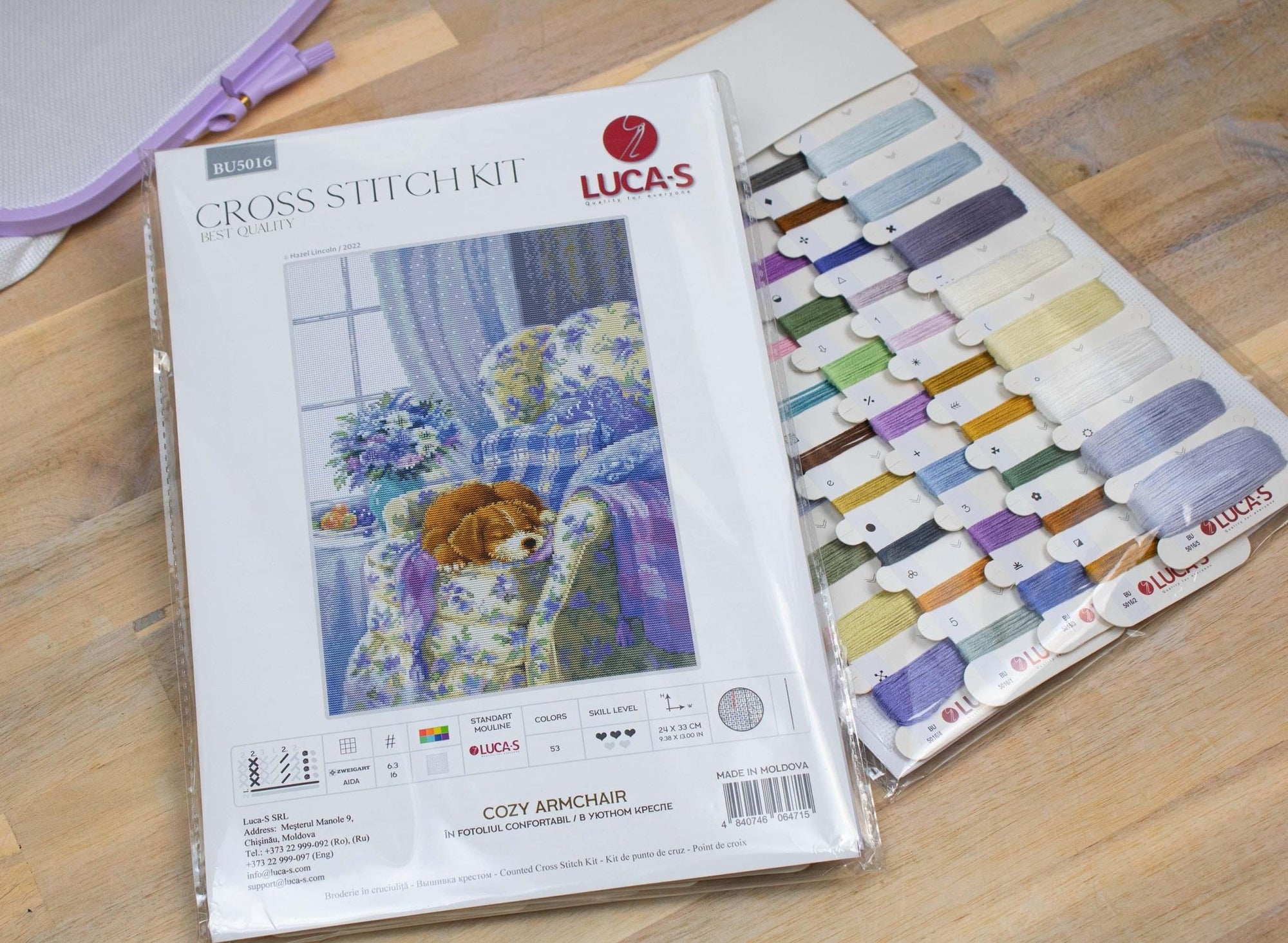 Cross Stitch Kit Luca - S - Cozy Armchair, BU5016 - Luca - S Yarns