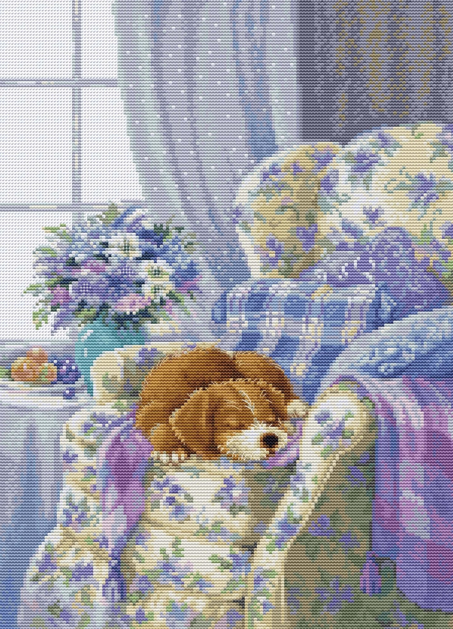 Cross Stitch Kit Luca - S - Cozy Armchair, BU5016 - Luca - S Yarns