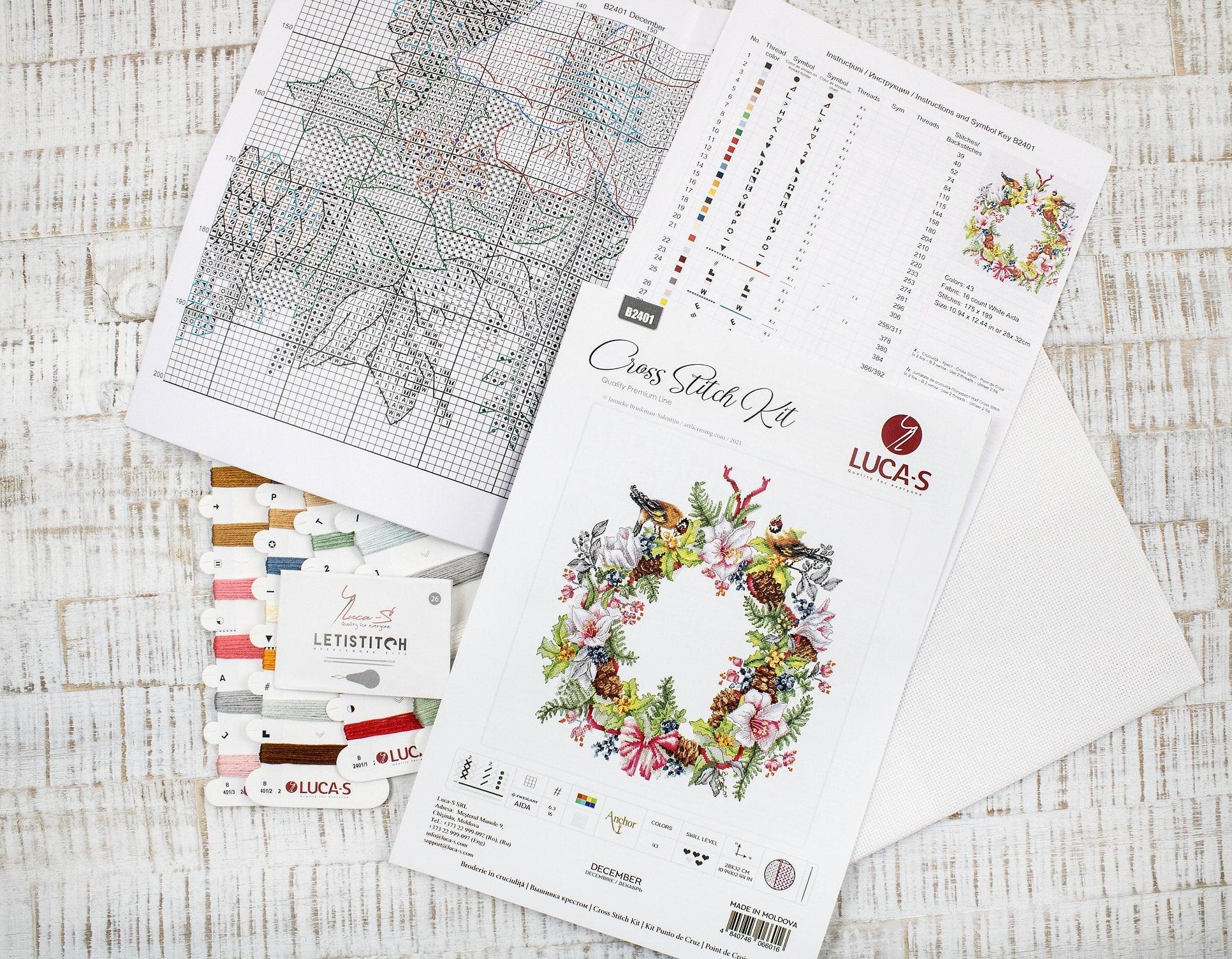 Cross Stitch Kit Luca - S - December, B2401 - Luca - S Yarns