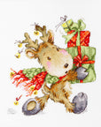 Cross Stitch Kit Luca - S - Deer carrying gifts, B1120 - Luca - S Yarns