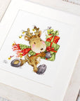 Cross Stitch Kit Luca - S - Deer carrying gifts, B1120 - Luca - S Yarns